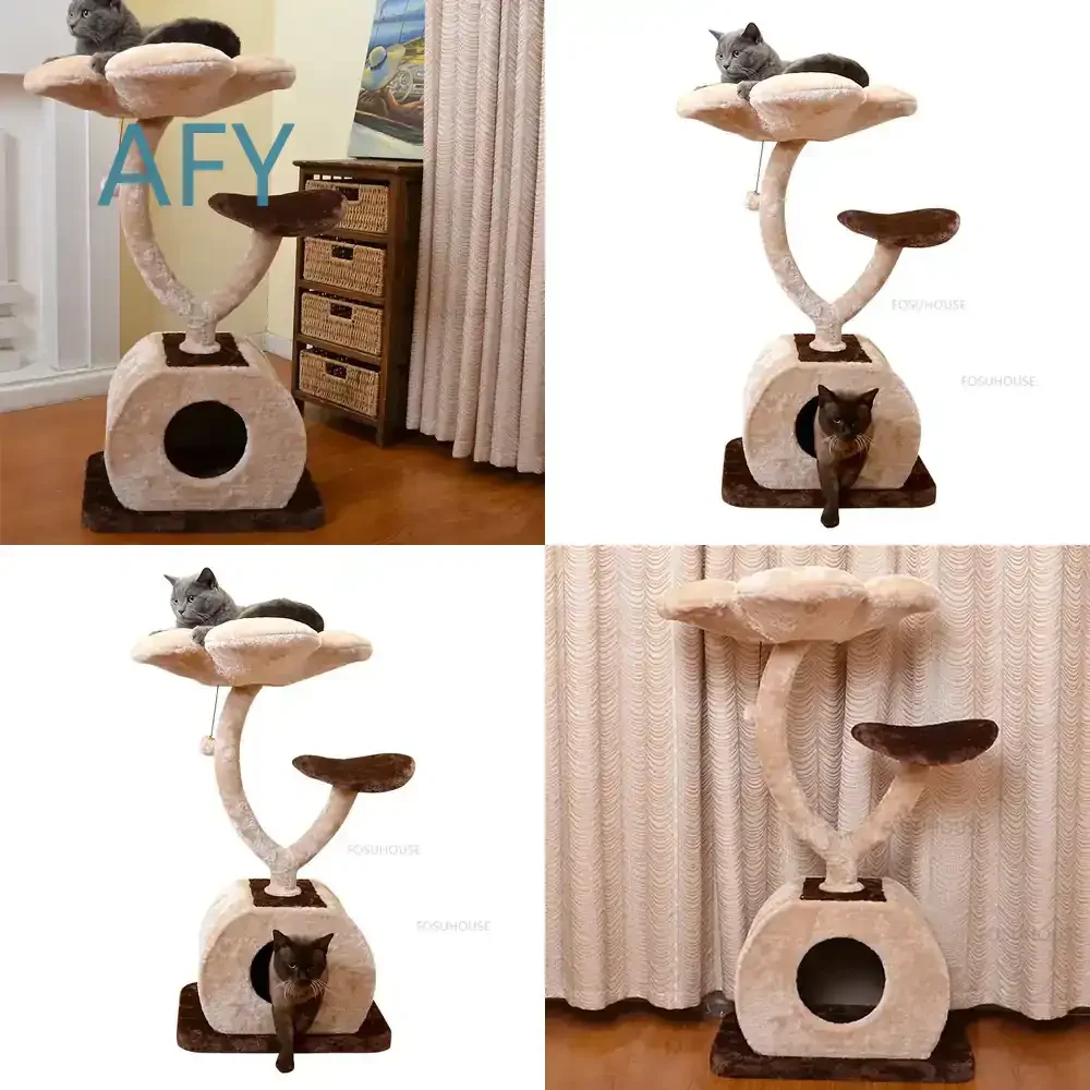 Nordic Sisal Cat Climbing Frame for Cats for Pet Furniture Cat Tree Nest Scratcher Tower for Indoor Cats Luxury