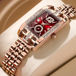 Swiss Brand CRRJU Women Watch Stainless Steel Mesh Rose Gold Simple Waterproof Luminous Ladies Watches Luxury Quartz Elegant