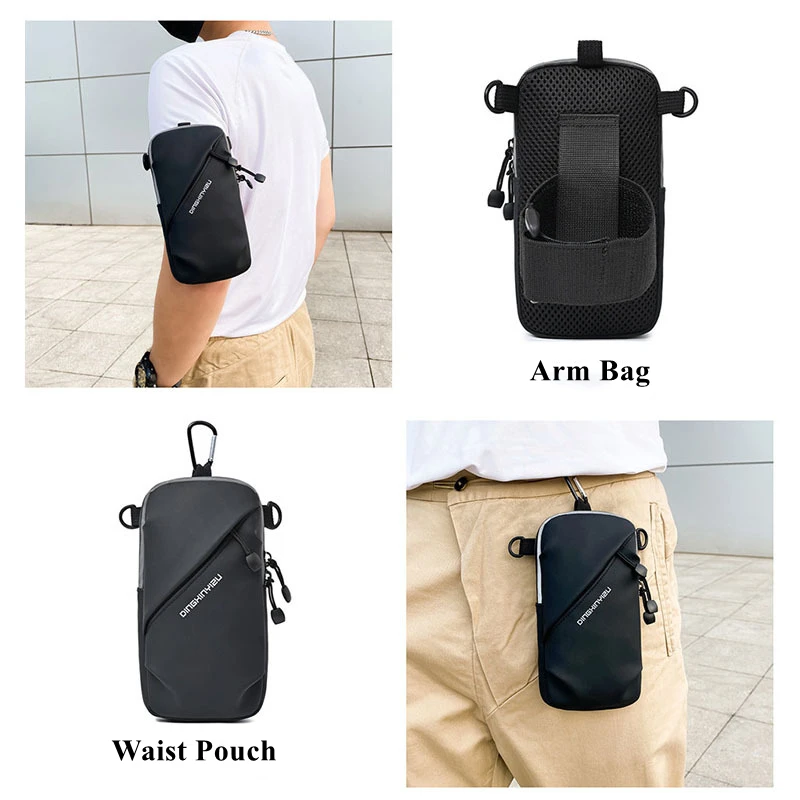 Outdoor-Sport Fitness Laufen wasserdichte reflektierende Armband Tasche Telefon Sport Arm Handgelenk Tasche Tasche Abdeckung Hüft tasche Umhängetasche