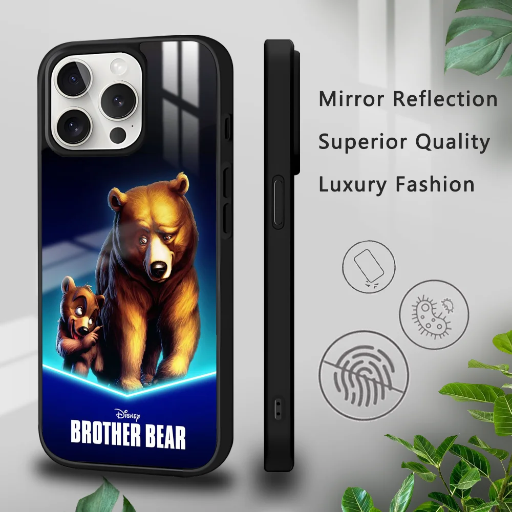 Funny Brother Bear Phone Case For iPhone 16 15 14 13 12 11 Pro Xs Max Mini Plus Celulares Hard Funda Dropshipping