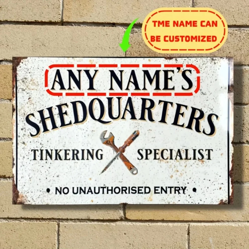 Personalized Vintage Metal Sign, Waterproof Dustproof Art Ornament For Home Indoor Wall Decor