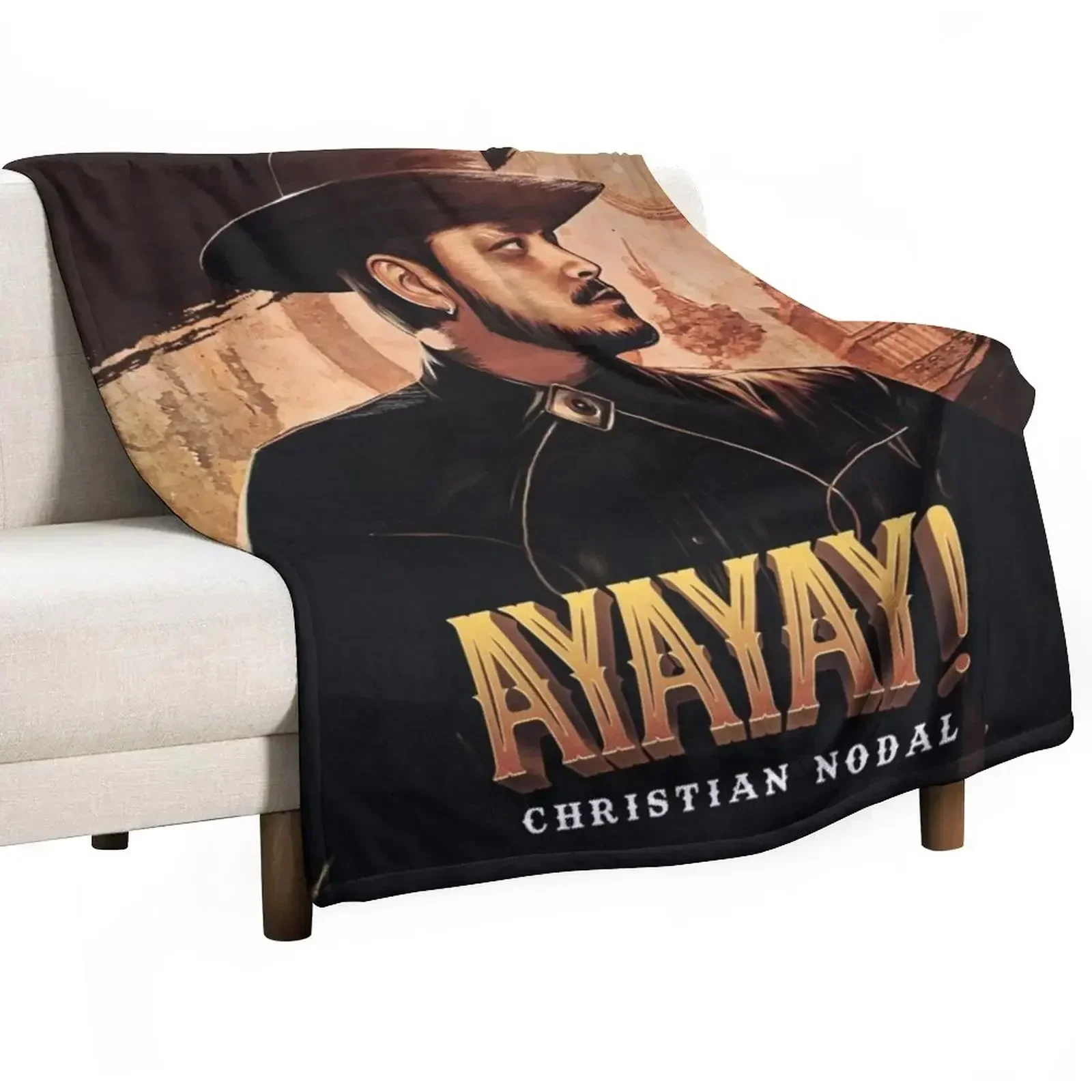 Manta suave y cálida de Christian Nodal, regalo para abuelos