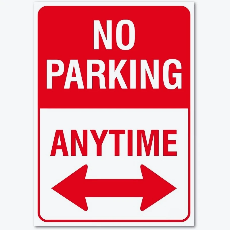 

Car Stickers No Parking Anytime Sign, Self-Adhesive Vinyl Sticker 15cm PVC KK