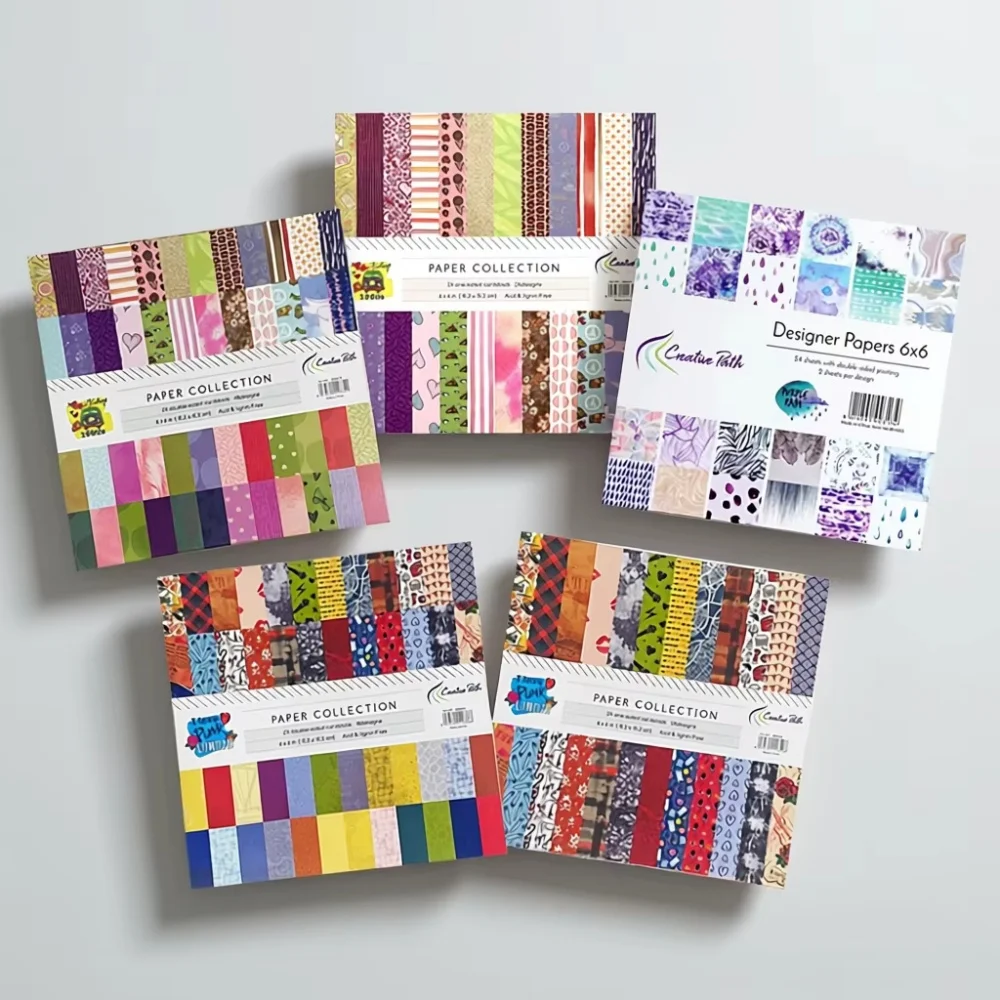 Creative Path 6 Inch Scrapbook Paper Pad 6 x 6 Pattern Scrapbooking Paper Journaling Decorative Background Paper For Crafting