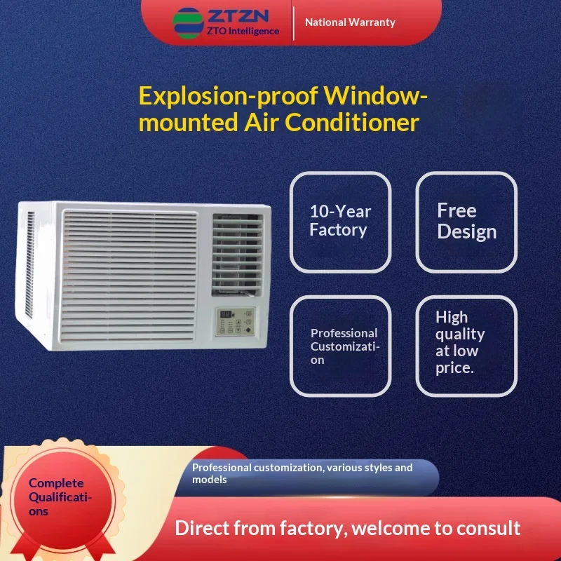 Explosion Proof Window Air Conditioner 1P-3P Industrial Petrochemical Warehouse AC System Model BFKT 30kg Heavy Duty AC Unit Pro