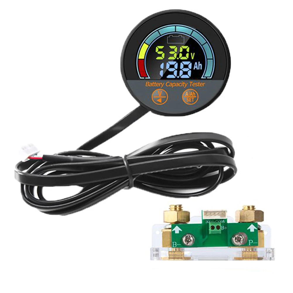 

Battery Performance Monitoring 17.8mm 500A Current Shunt Battery Capacity Tester For RVs Customizable Low-Voltage Alarm