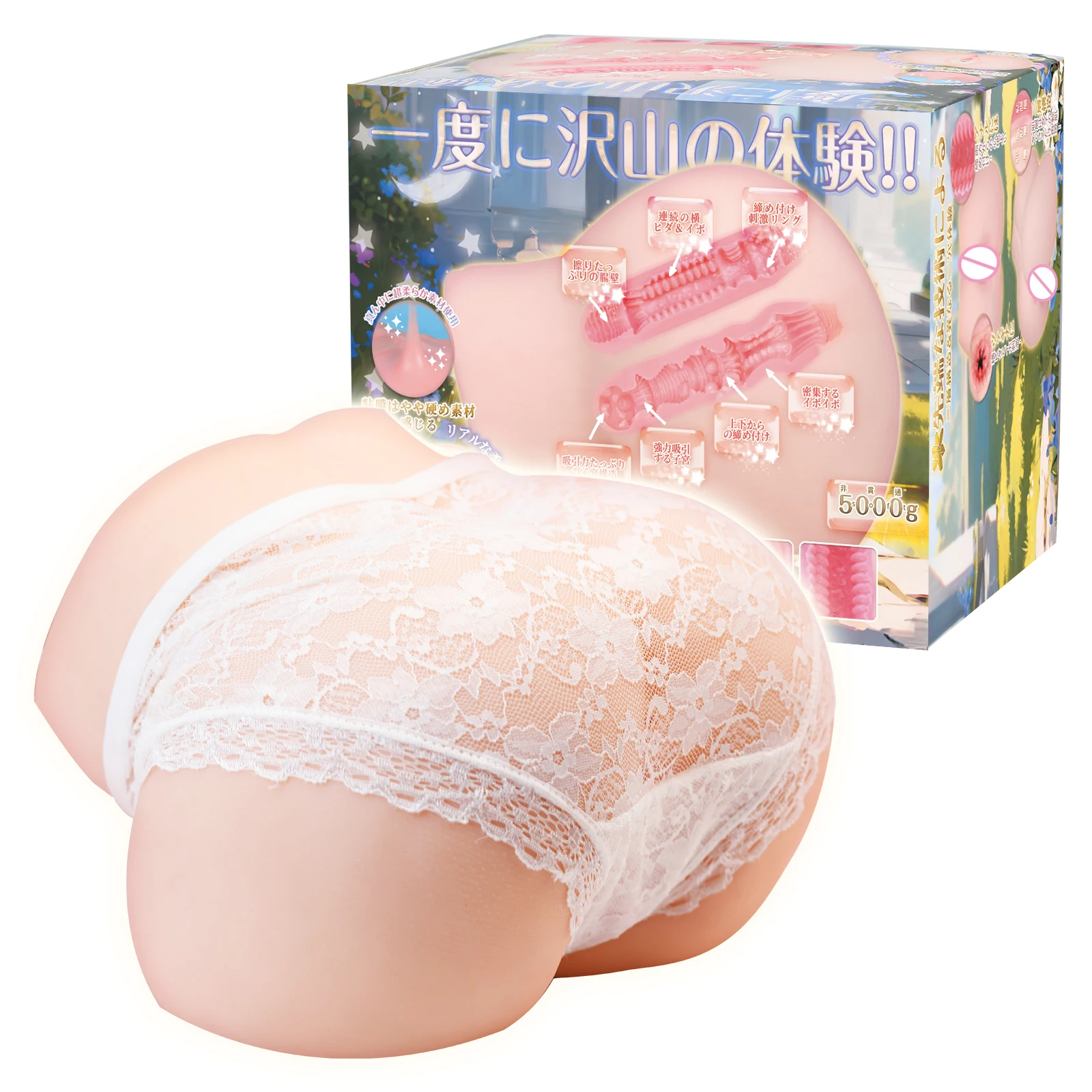 BONMOR Real Butt Sex Doll Male Masturbator Realistic Vagina Anal Big Ass Dual Channel Fake Pussy Sex Toy For Adults Masturbation