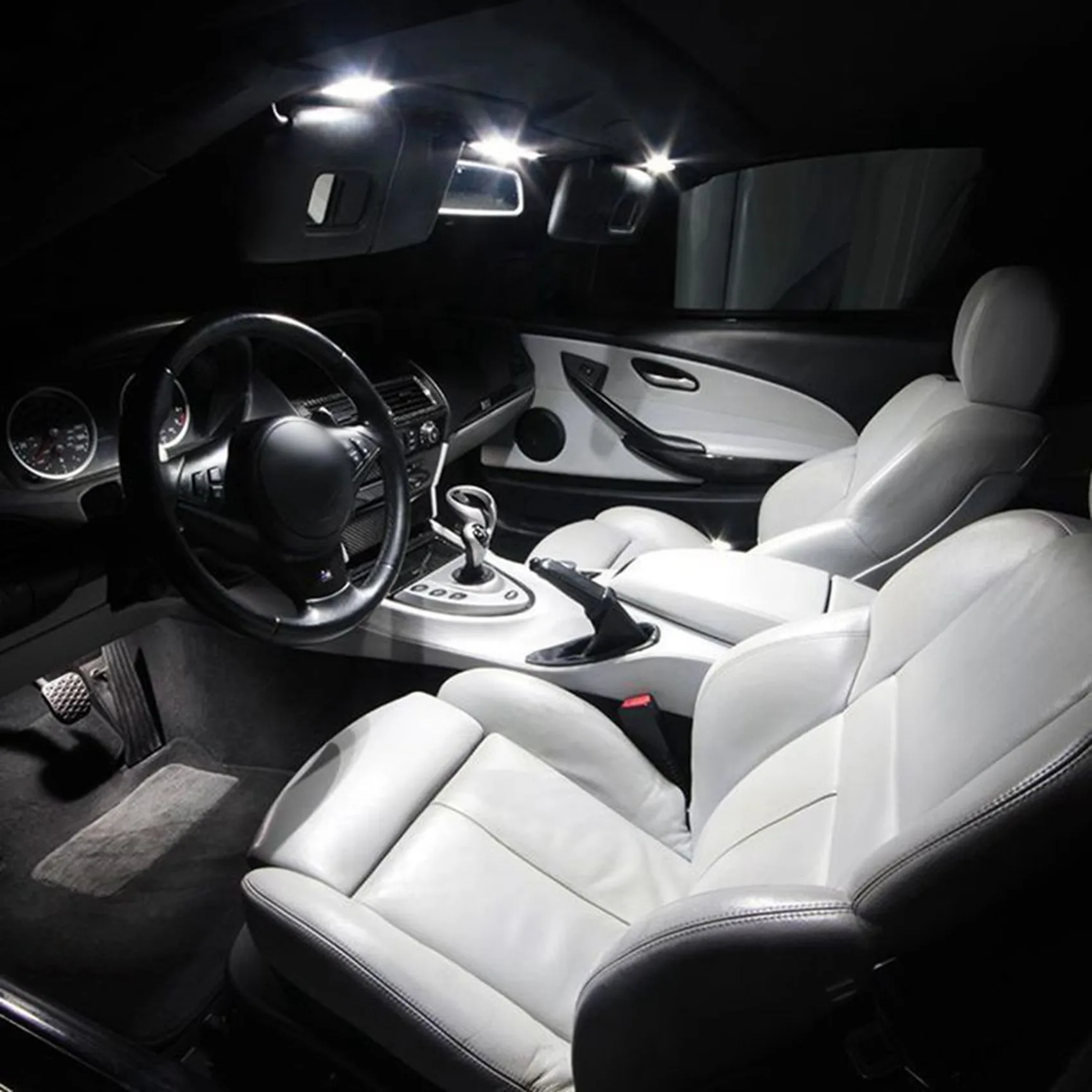 ABFU-40Pcs Car LED Bulbs Interior Kit Dome Trunk Door Plate Error Free Interior Lamp For BMW 5 Series E39 M5 Map 1997-2003