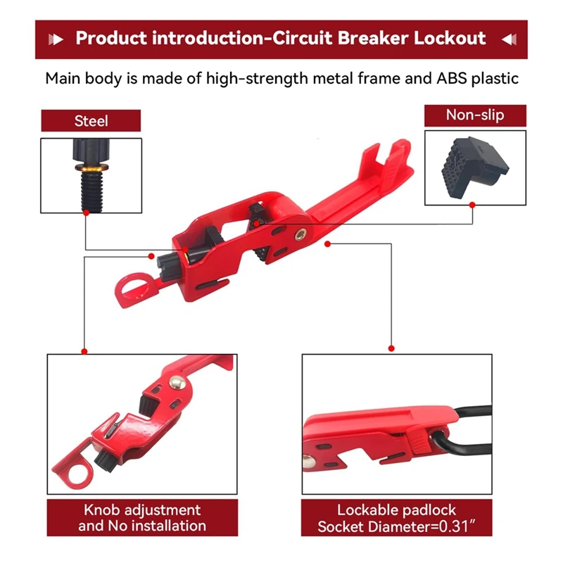 Circuit Breaker Lockout Set, Circuit Breaker Lockout, Lockout Tagout Tag, For Standard Single And Double Toggles