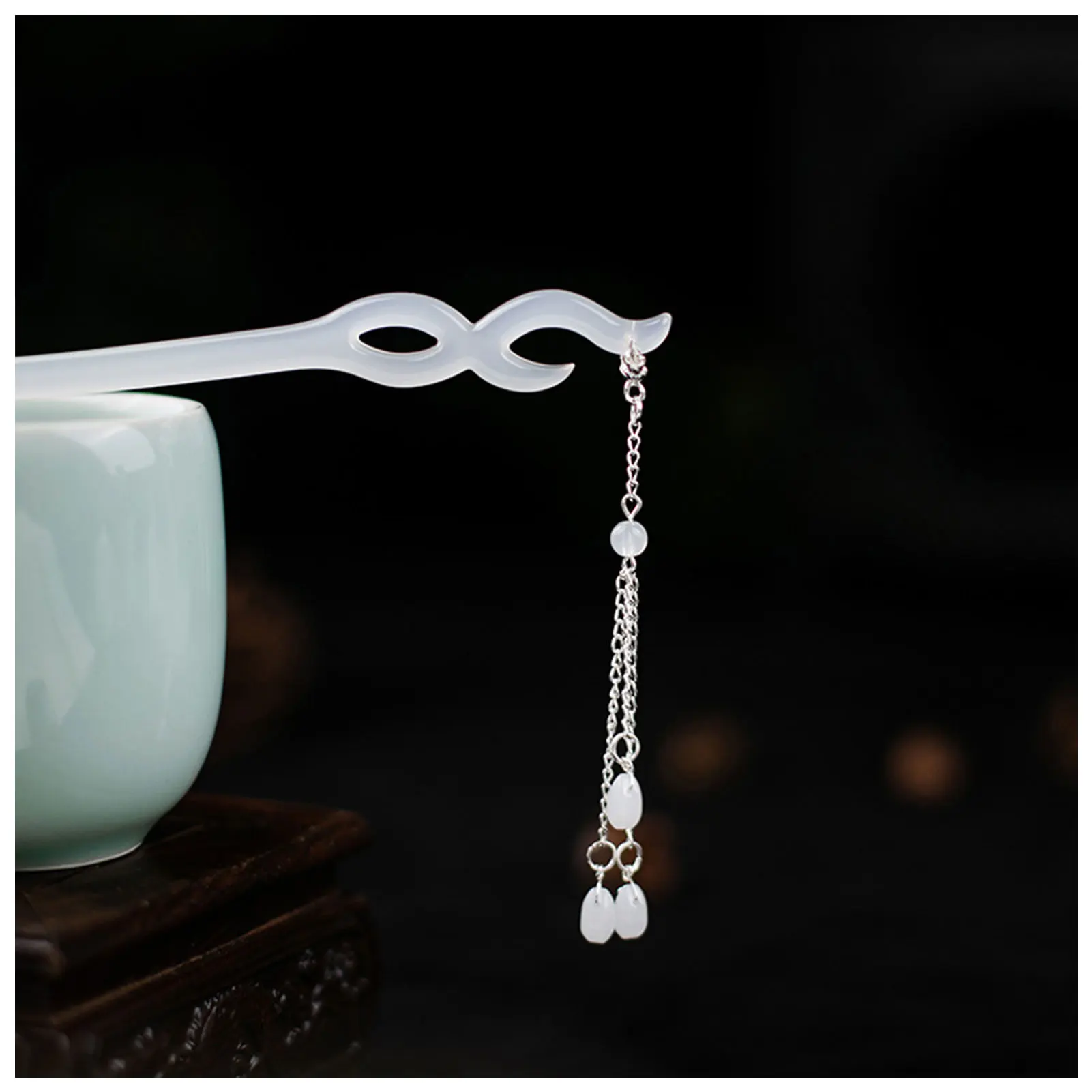 

Chinese Style Hair Stick Pearl Tassel Hairpin Chopsticks Vintage Girls Hanfu Hair Clasp Headdress Charm Fringe Hair Jewelry