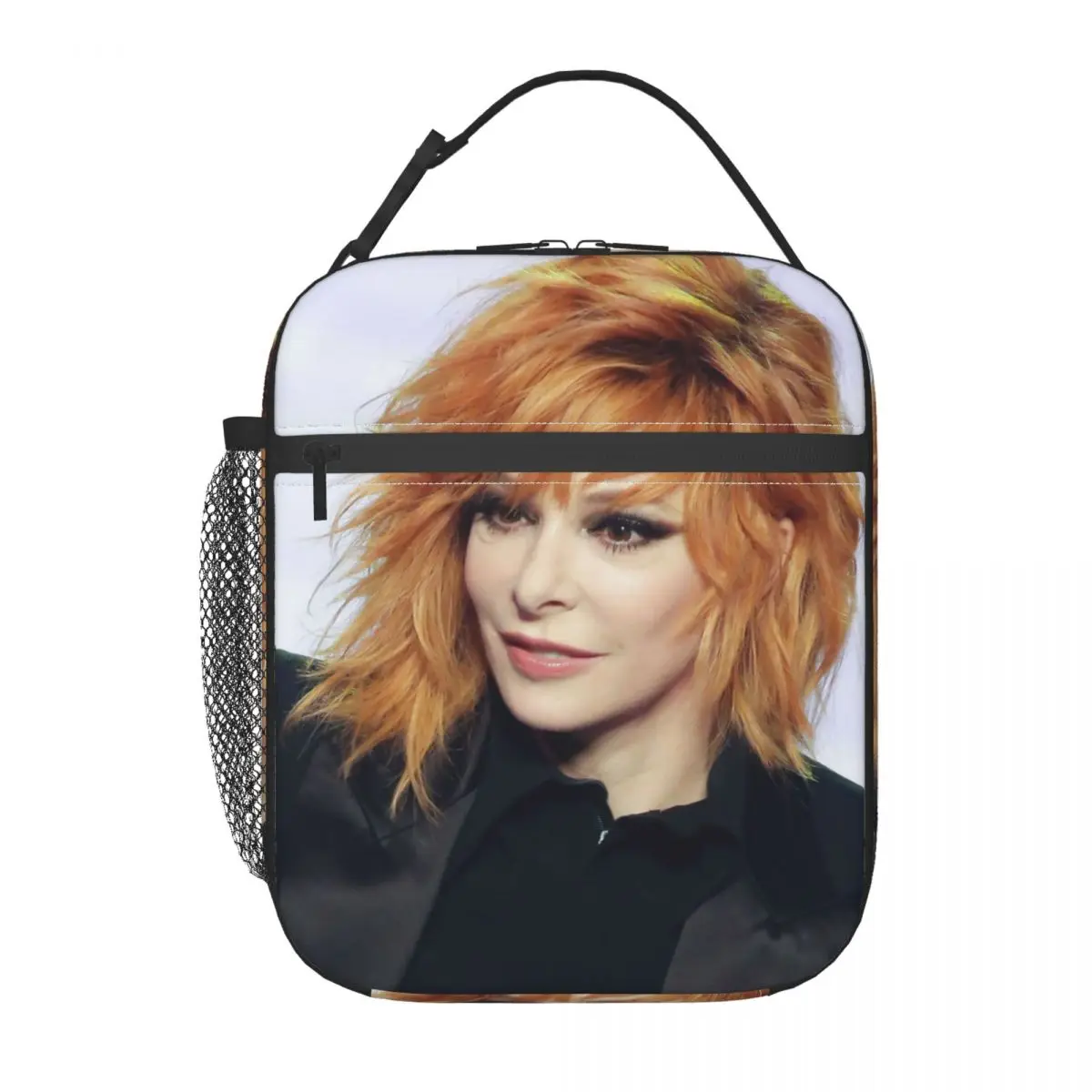 Pretty Mylene Farmer Insulated Lunch Bag for Women Waterproof French Singer Cooler Thermal Bento Box Office Picnic Travel