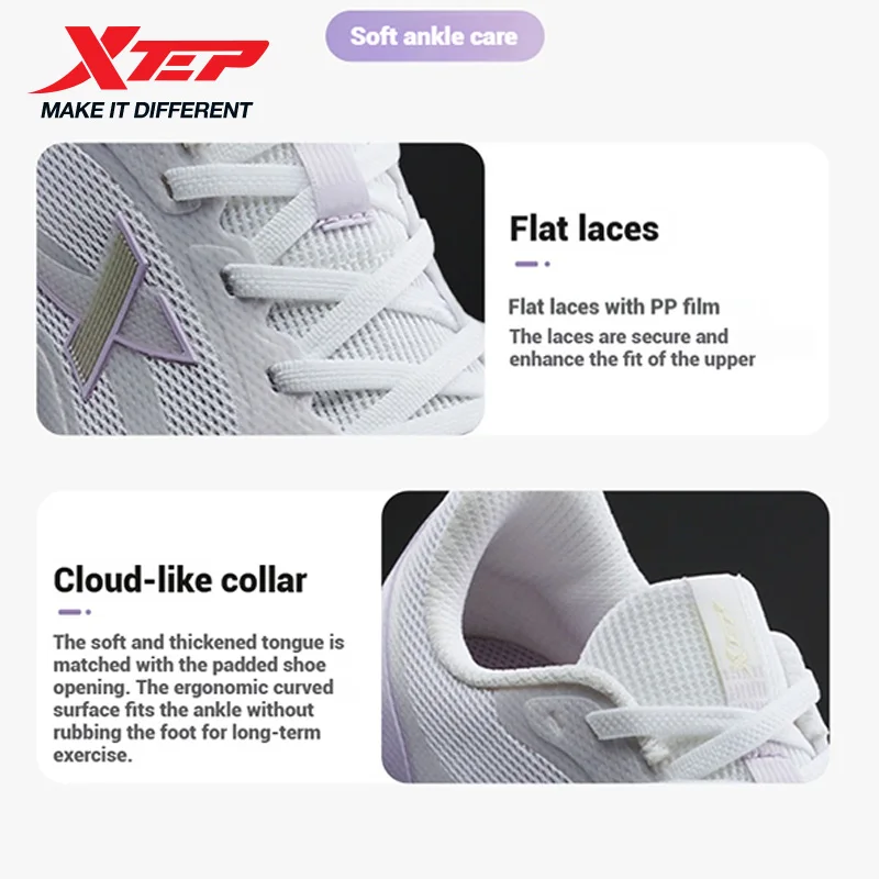 Buty do biegania Xtep dla kobiet Lato 2025 Oddychające, lekkie, amortyzujące buty sportowe z amortyzacją odbicia 875218110014 — zdjęcie 6