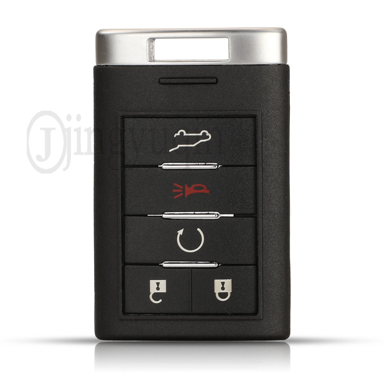 jingyuqin Remote Car Key Shell 5 Buttons For Cadillac SRX CTS XTS DTS 2010 2011 2012 2013 2014 Fob With Blade Replacement