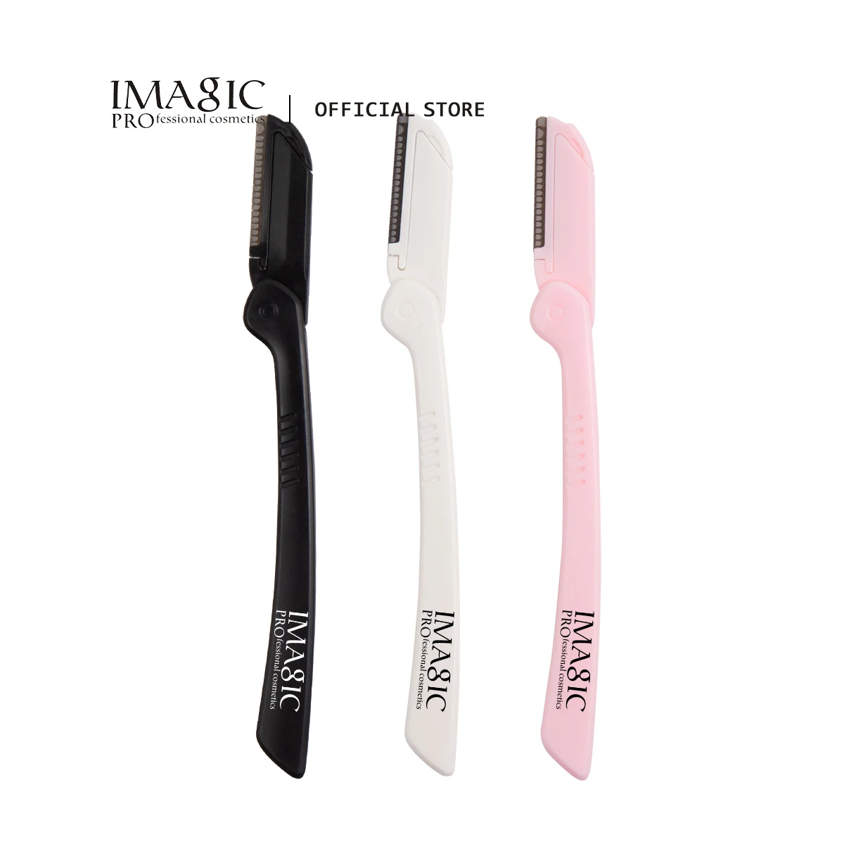 IMAGIC 3-Color Eyebrow Trimming Blade Portable Collapsible Safety Eyebrow Shaver Ladies Facial Eyebrow Trimming Tools