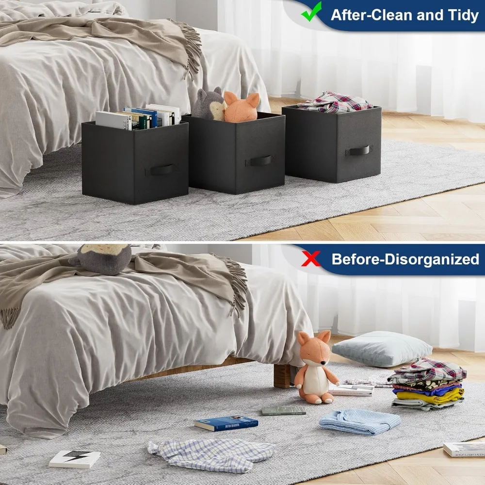 منظم تخزين Mavivegno 9 Cube، حل تخزين الخزانة، أرفف مكعبة معيارية مع أدراج، تتطلب تجميع بسيط #5