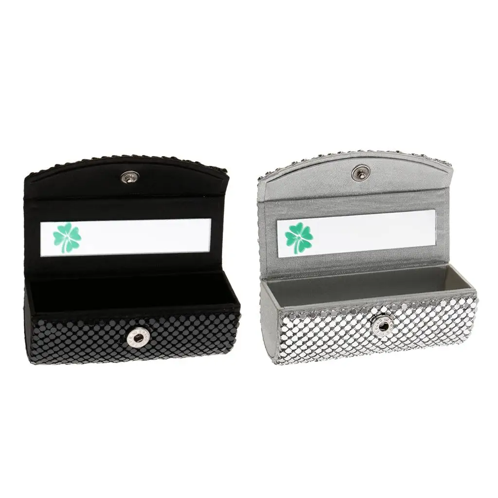 

Женский чехол-держатель с зеркалом, комплект для хранения косметики, дорожные чехлы для макияжа, сумка-органайзер для кошелька