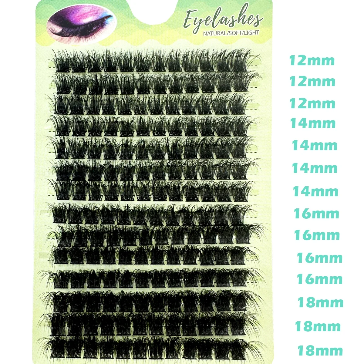 AMSDCN Extension Individual 3D Mink Eyelashes Mixed Segmented Eyelash  Cluster Professional Makeup Grafting Fake False Eyelashes