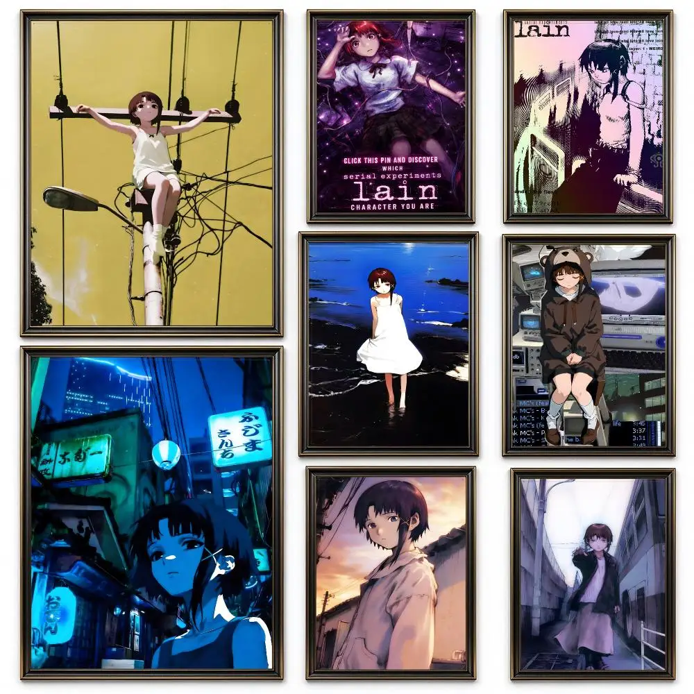 Serial Experiments Lain anime Poster HD Home Sticky Wall Waterproof Home Living Room Bar Aesthetic Decor