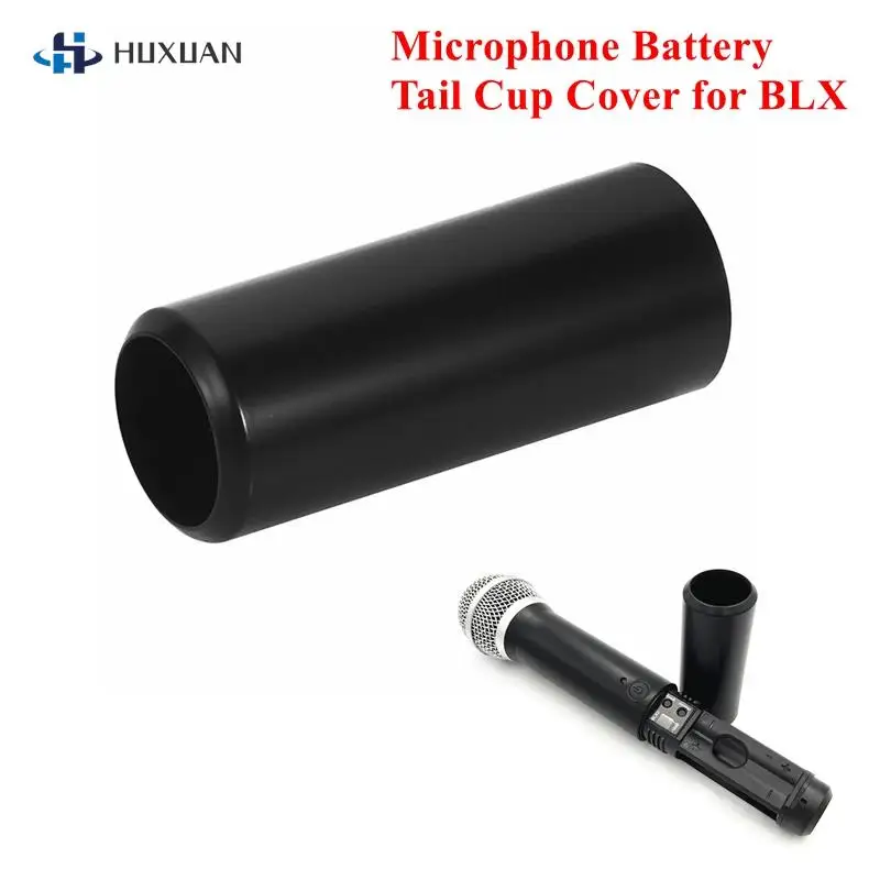 1Pcs Microphone Battery Tail Cup Cover for BLX Wireless Microphone System Accessories Black Replacement Handheld Shell 