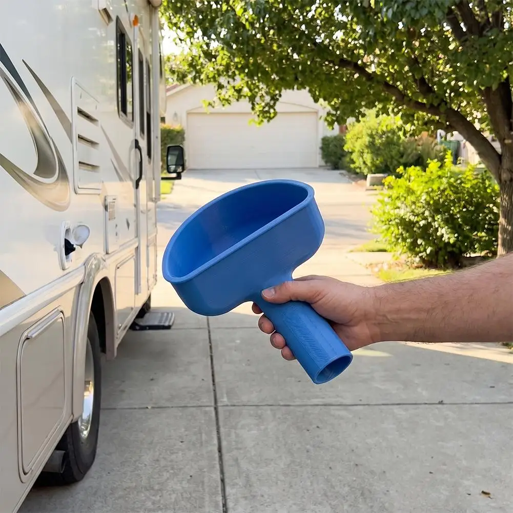 Trailer Fresh Water Storage Tank Water Injection Funnel Outdoor Camping 3D Printed Funnel RV Fresh Water Tank Filling Funnel