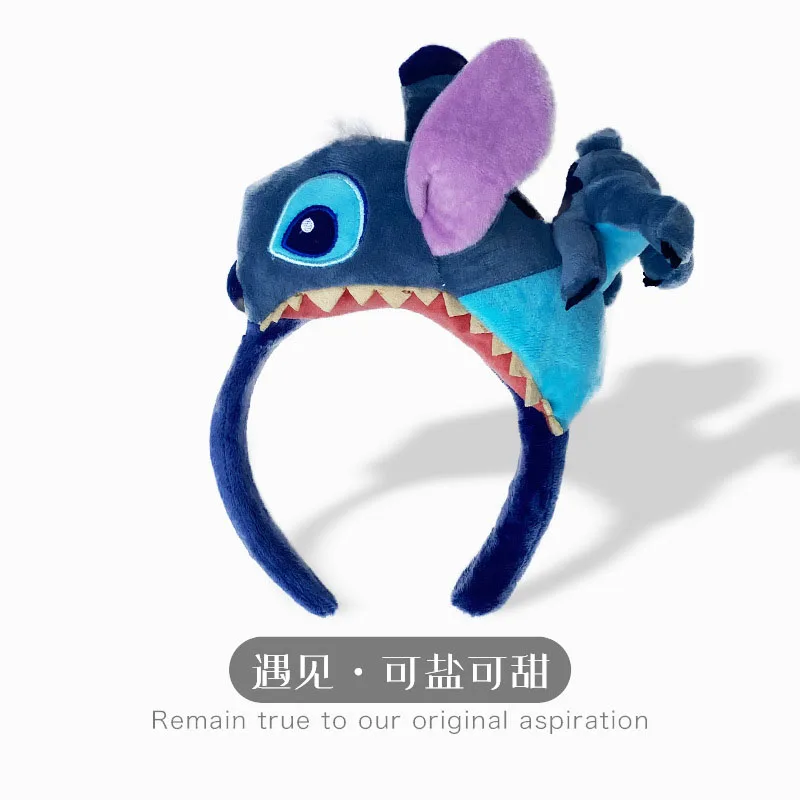 Disney Stitch Woman Hair Band Girl Anime Cute 3D Hair Band Cartoon Ear Amusement Park Headband Wash Face Hair Band Gift