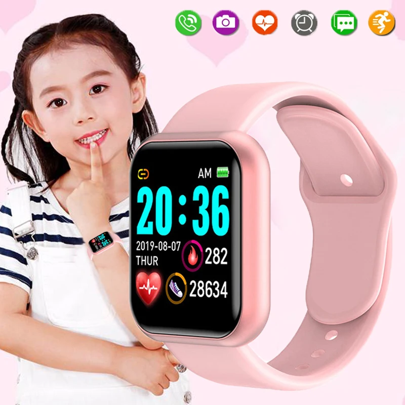 Kids Smart Watch Women Men Fitness Tracker Heart Rate Monitor For Boys Girls Waterproof Wristwatch Child Smart Digital Watches