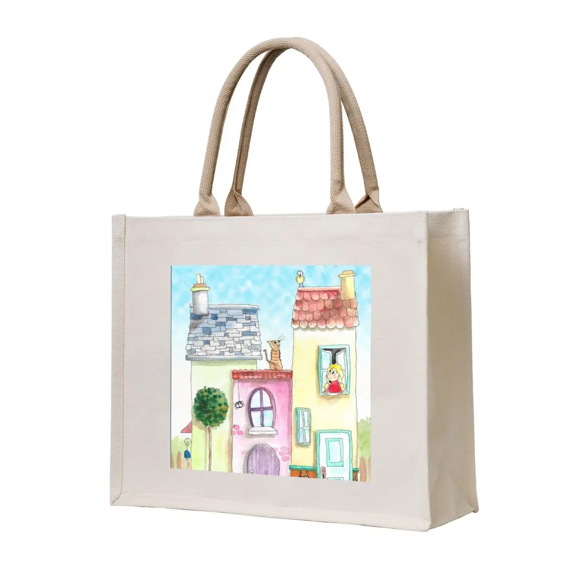 

little houses Tote Bag shopper bags reusable shopping bag large size bags hand bag