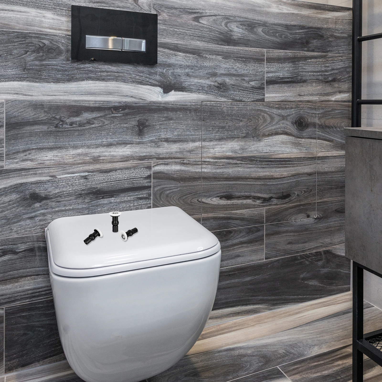 

8 Pcs Toilet Seat Screws ABS Rubber No Burr Easy Install Replace Suitable Size Home Hotel Fixing Kit Mounting Hardware