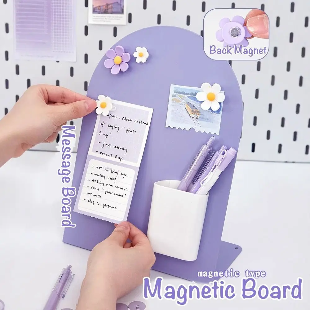 Desktop Magnetic Message Board Note Board Vertical Badge Card Storage Display Board