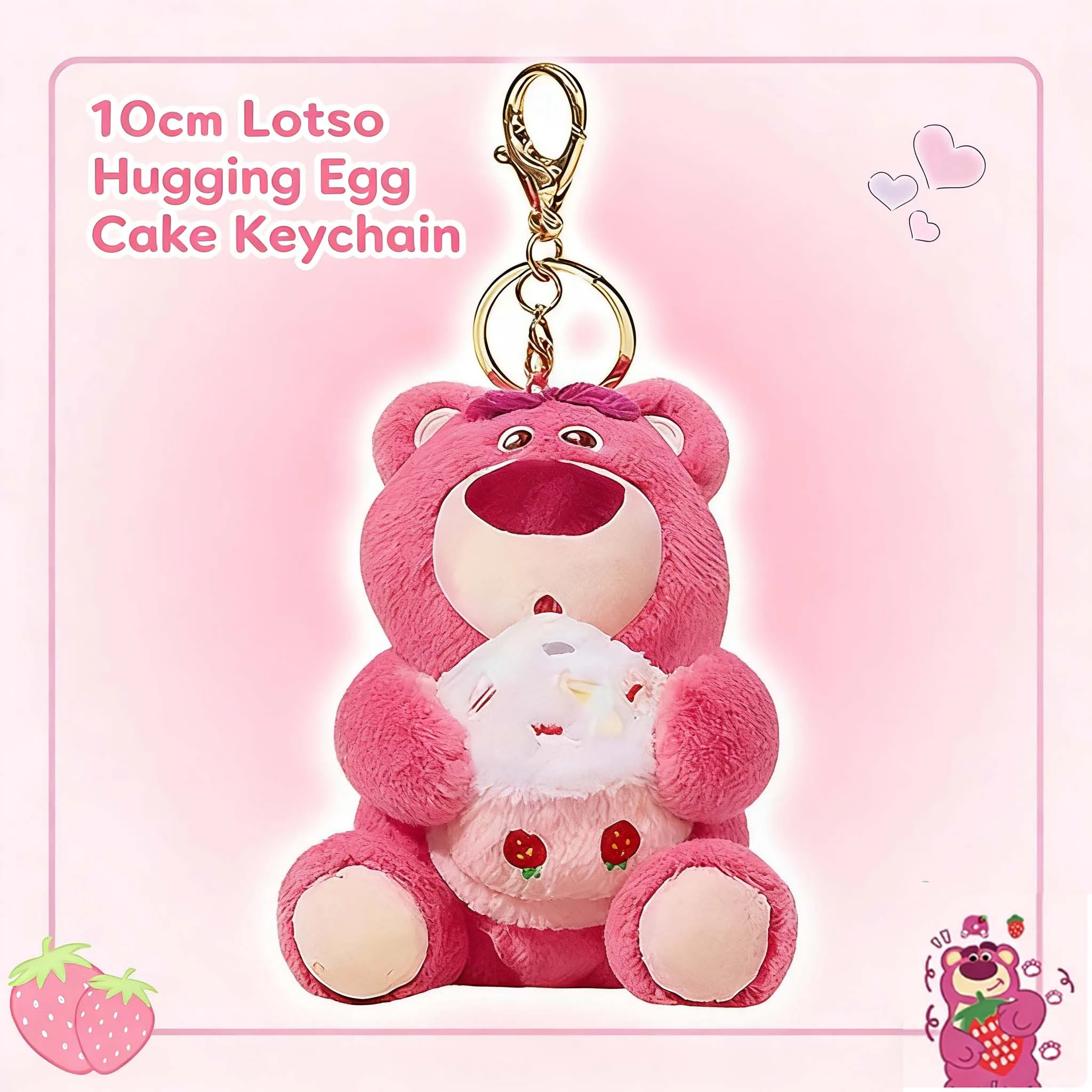 

Kawaii Disney Lotso Dessert Series Plush Keychain Cute Stuffed Bag Pendant For Girls Gift