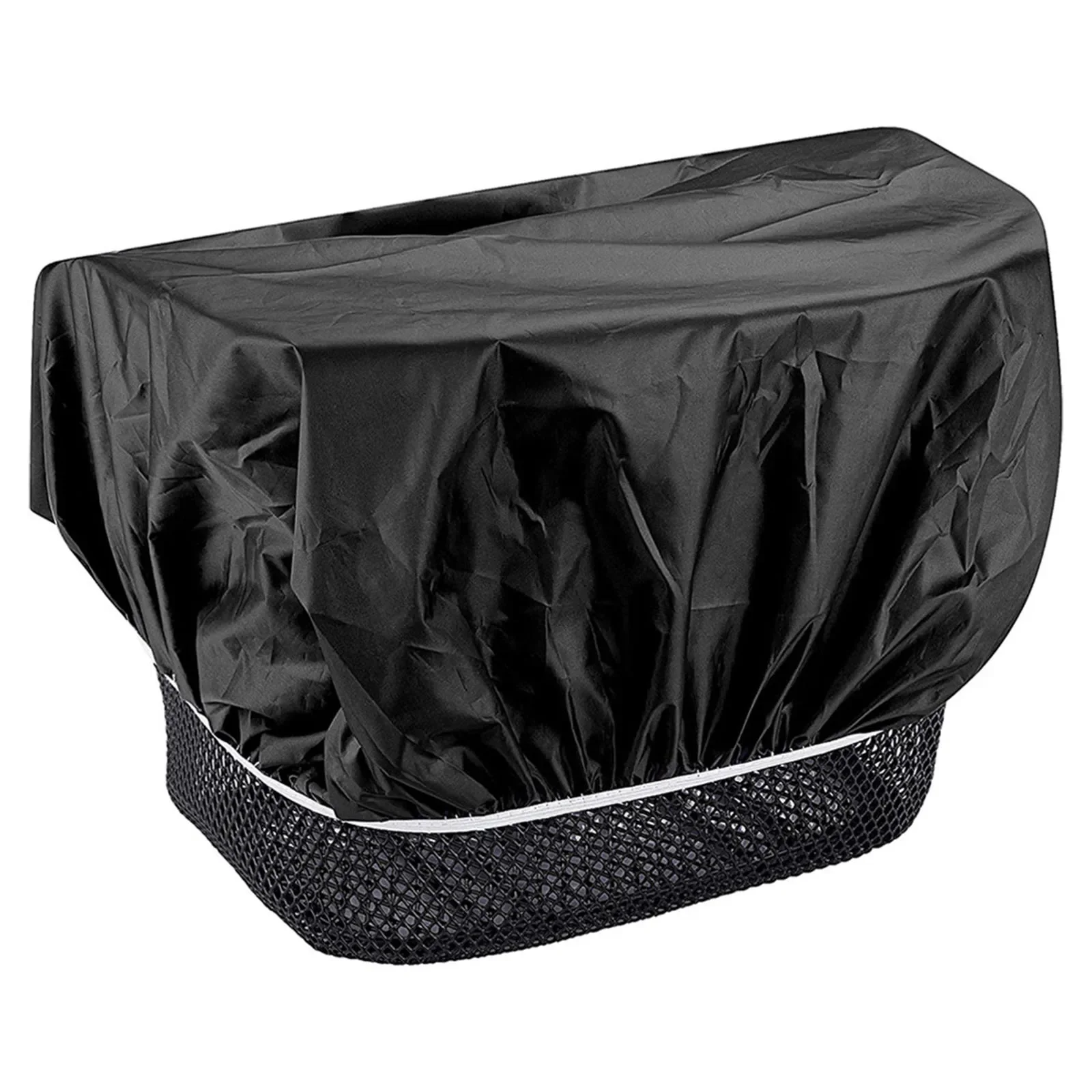 Durable Bike Cover Saddle And Basket 200g/set Black Oxford Cloth Rainproof Waterproof For Most Bicycle Baskets