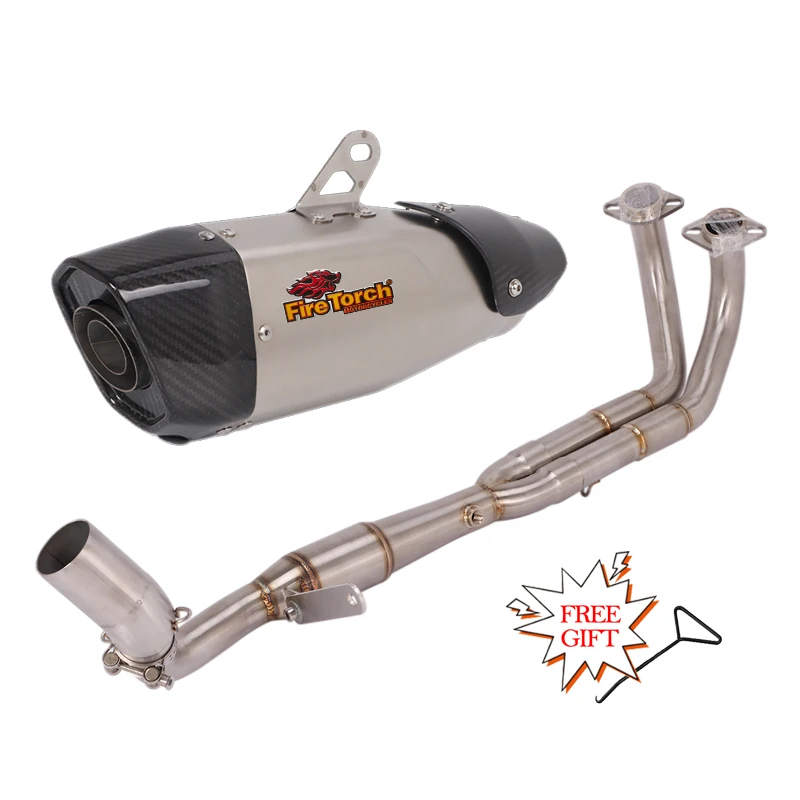 Slip On For BMW C600 Sport C650 GT 2012 2013 - 2015 Motorcycle Exhaust Front Mid Link Pipe Modify Escape Catalyst 51MM DB Killer