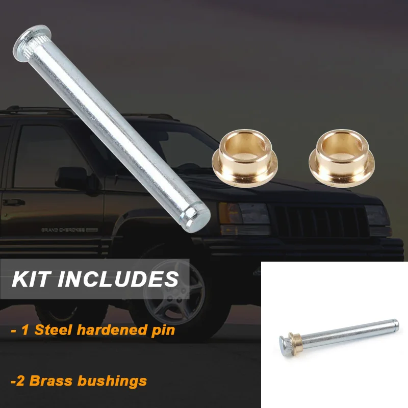 Door Hinge Pin and Bushing For 1994-1998 Jeep Grand Cherokee Car Front Door Hinge Pin Liners Bushings Replace Tool Kit