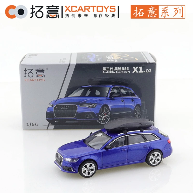 

XCarToys 1/64 Audi RS6 Avant （C7) Blue Alloy Diecast Model Car Friends Gifts Collect Ornaments Kids Toys Boys