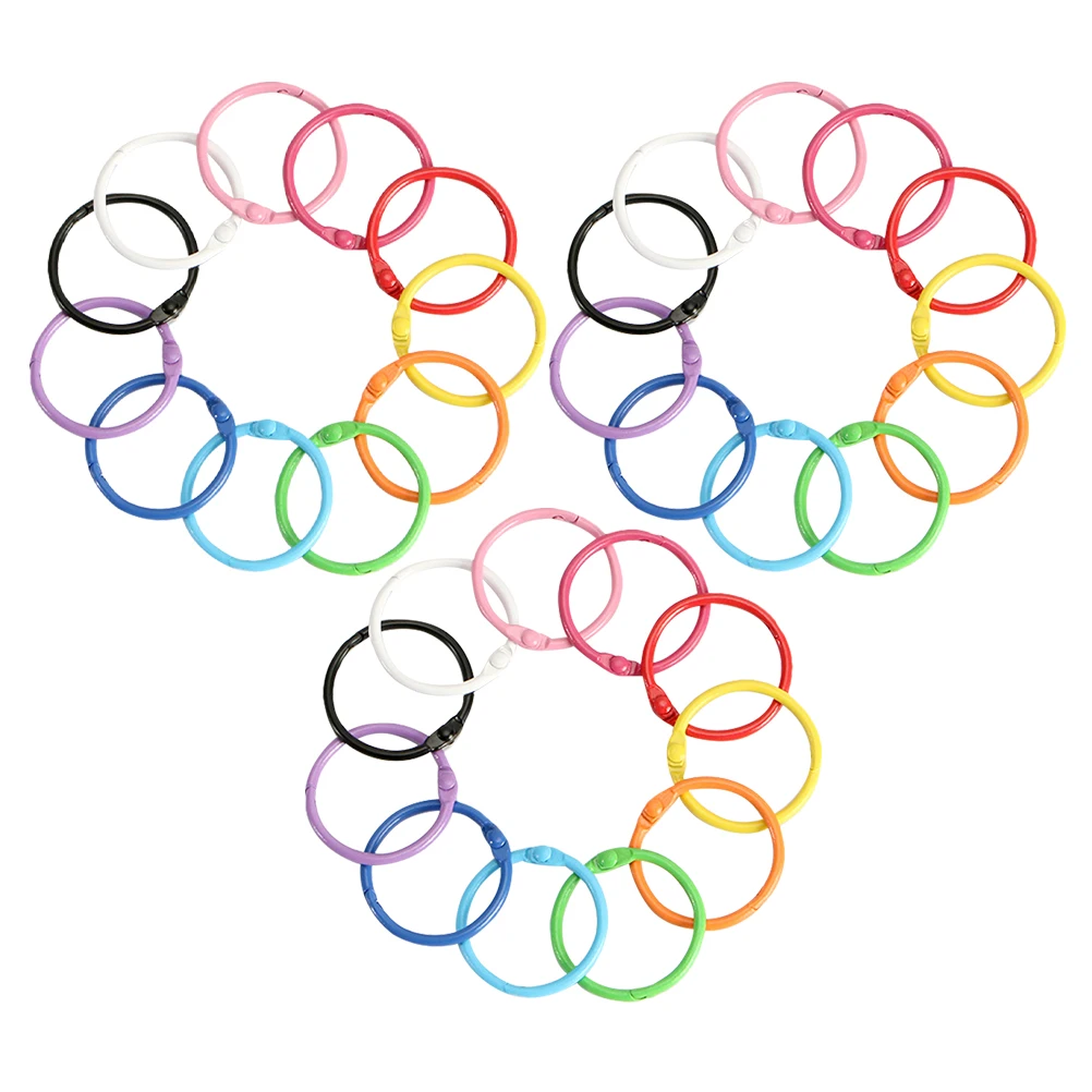 40 Pcs Metal Binding Ring Key Rings Craft Binder Book Card Accessories Cards Keychain Bulk Office Album