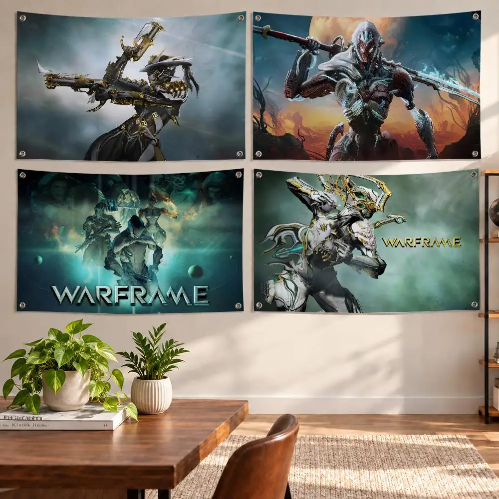 Warframe Flags Aesthetic Wall Tapestry Printed Wall Hanging Living Room Party Outdoor Decor