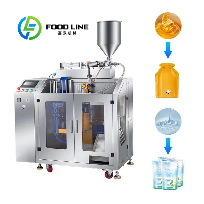 Premade Bag Packaging Machine SUS304 Food Grade Steel Body Food Safe Contact Part Laundry Detergent Plant Factory Outlet