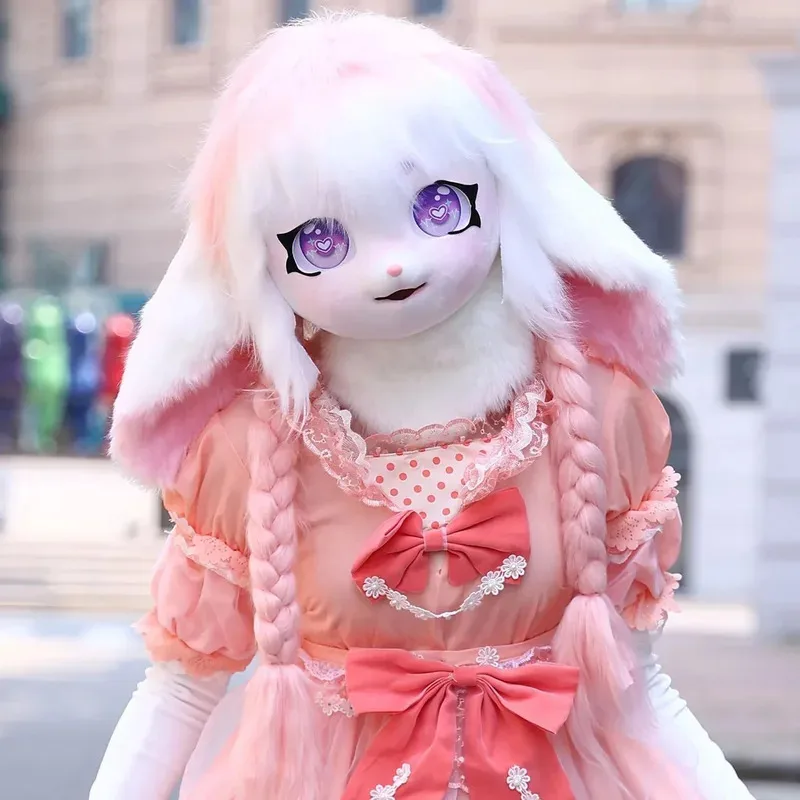 Fursuit 헤드셋 헤드 베이스 Comiket Furry Kig Kigurumi 동물 고양이 토끼 야수 마스크 코스프레 fffl1.