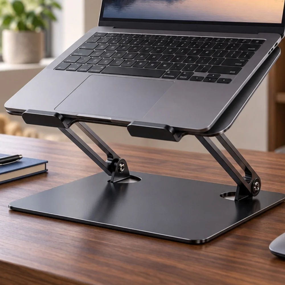 Metal Folding Heat Dissipation Support Holder For 17.3 Inches Laptops Foldable Metal Cooling Laptops Desktop Stand