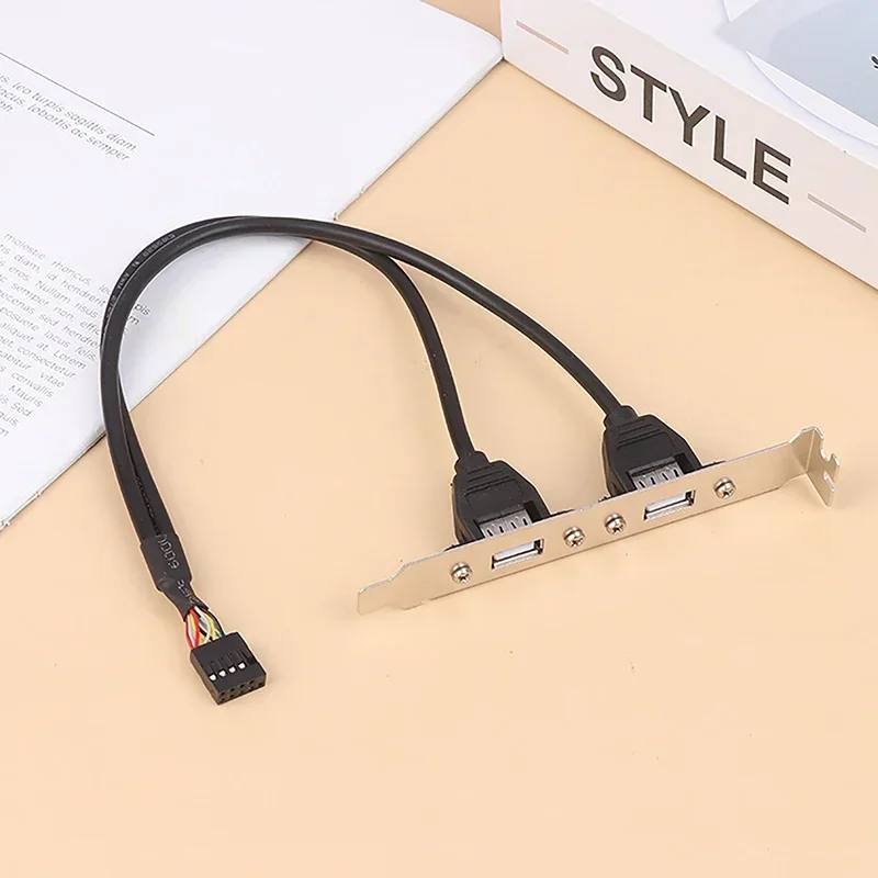USB 2.0 Cable Dual Port USB Bezel Cable USB Rear Bezel Expansion Cable Computer Chassis PCI Bezel