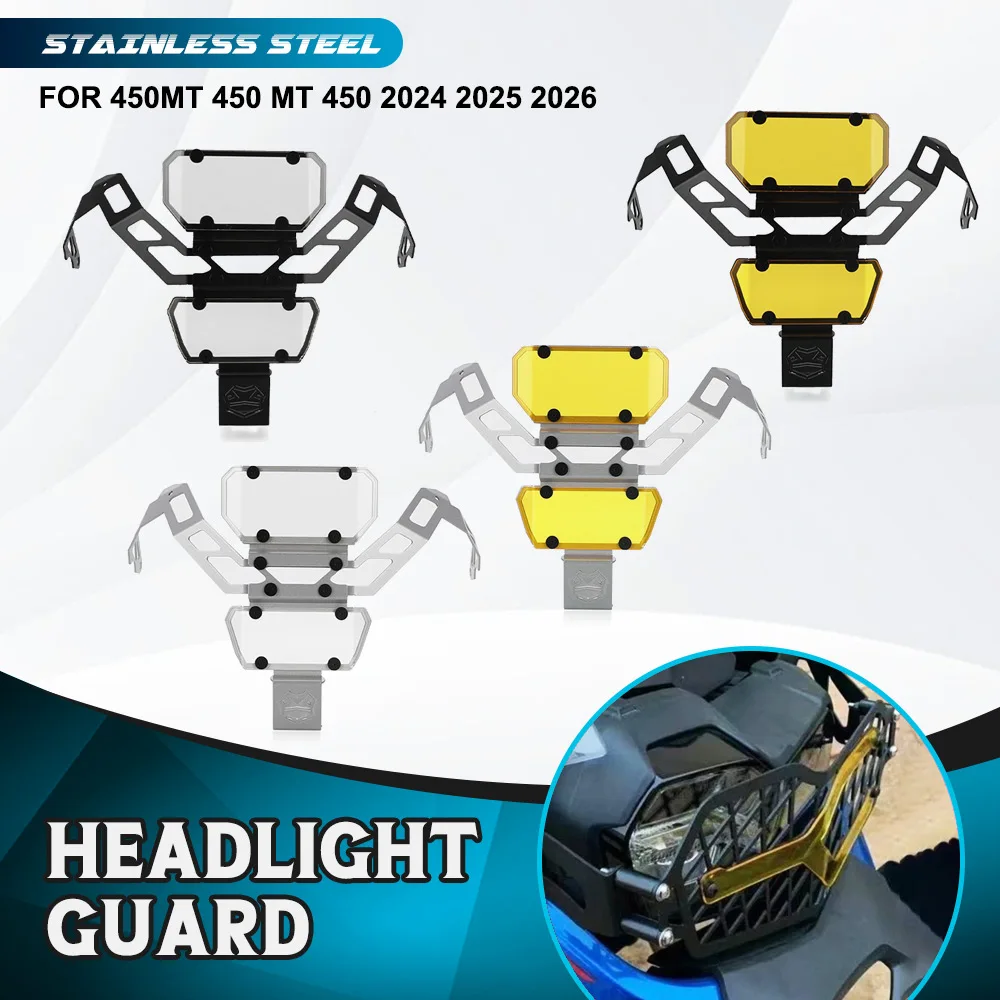 

For CFMOTO 450MT 450 MT 450 2024 2025 2026 Motorcycle Accessories Headlight Grille Guard Cover Protector Protection Shield Cover