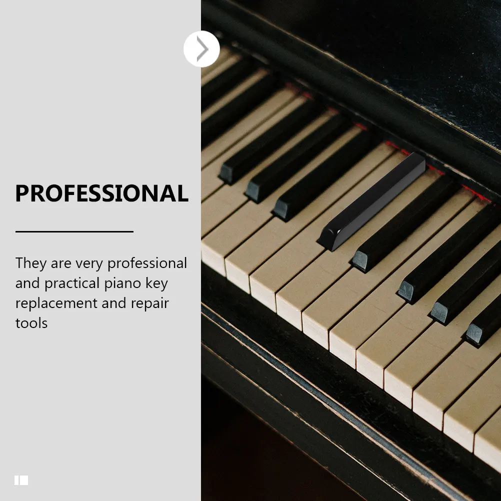 

88 Pcs Piano Replacement Keys Skin Music Waterproof Oxford Bright Light Removable White