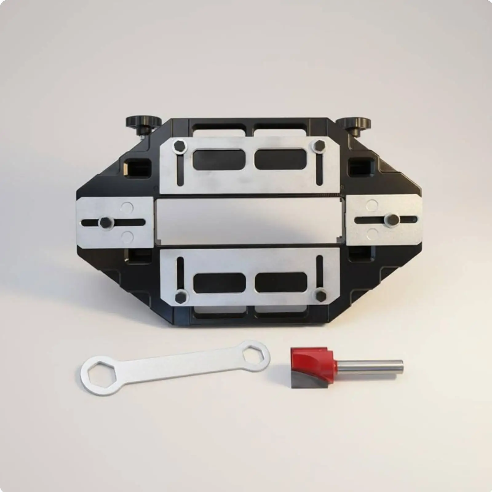 Adjustable Door Hinge Jig Woodworking Locator with Scale for Accurate Slotting and Carpentry