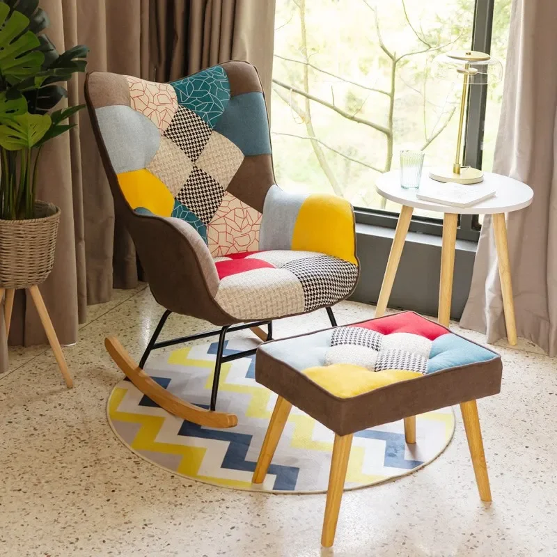 

Modern Chair Balcony Rocking Chairs Nordic Chair Armchair Household Apartment Leisure Living Room Single Sofa Chair Furniture
