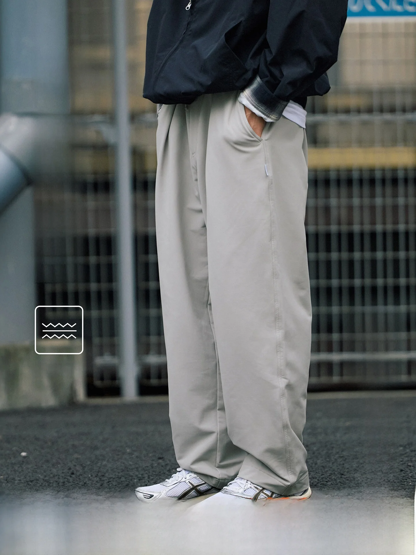 Restick Men's Fleece Lined Straight Leg Pants Thick Warm Outdoor Casual Trousers Autumn Winter Youth Style Polyester Fiber
