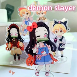 Demon Slayer Cartoon Animation Peripheral Acrylic Stand Cute Office Desk Decoration Ornament Doll  Birthday Gift