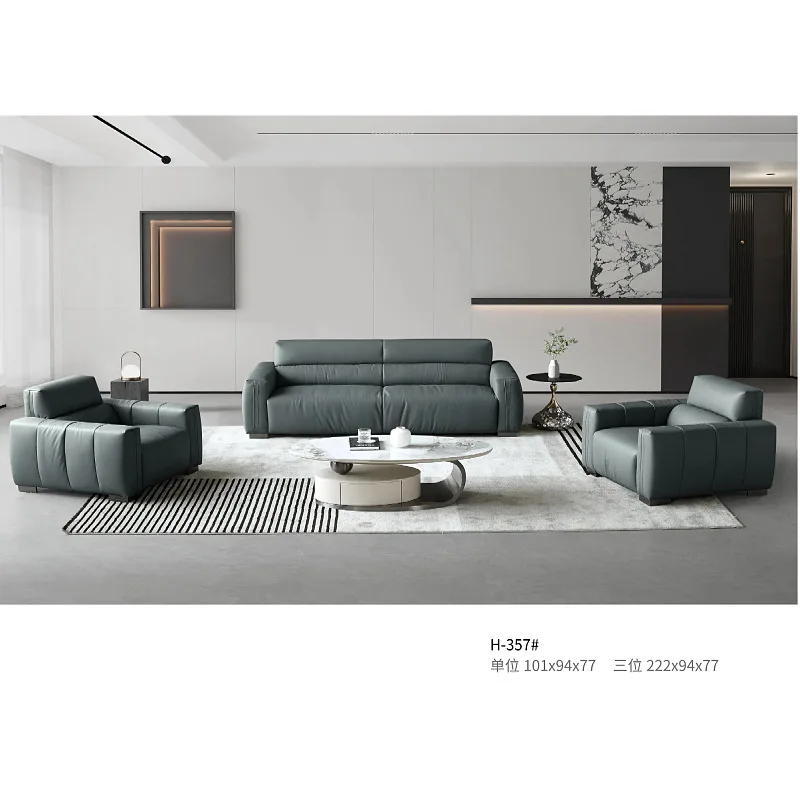 French retro medieval all-leather cloud sofa designer small apartment living room black first-layer cowhide sofa