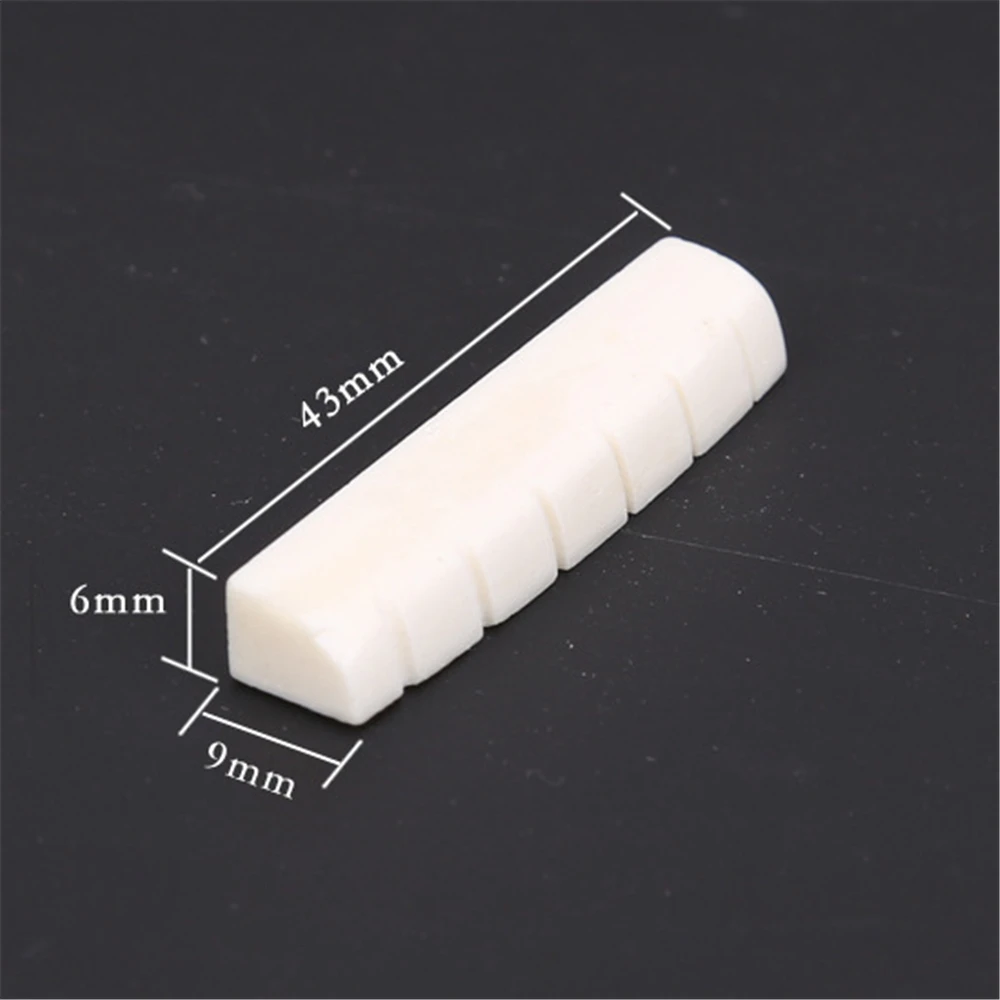 Durable Real Bone Stringed Instruments Guitar Parts Musical 6 String Guitar Bridge Bone Bridge Saddle and Nut Acoustic Guitar