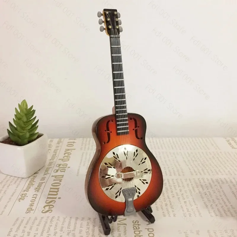 Letterable Handmade Wooden Electric Bass Electric Guitar Model Musical Instrument Model Ornament Birthday Gift
