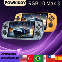 Powkiddy RGB10 Max3 Handheld Game Consoles 5-Inch 1280*720Ips Screen Retro Consoles Open-Source RK3566  Children's Gift Men gift